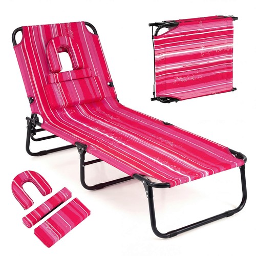 Folding beach sun lounger - beach,