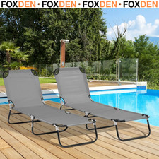 Set of 2 Folding Sun Loungers