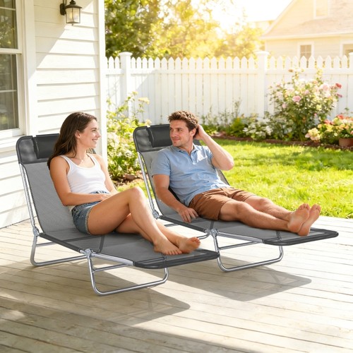 Piece sun loungers with - 2,