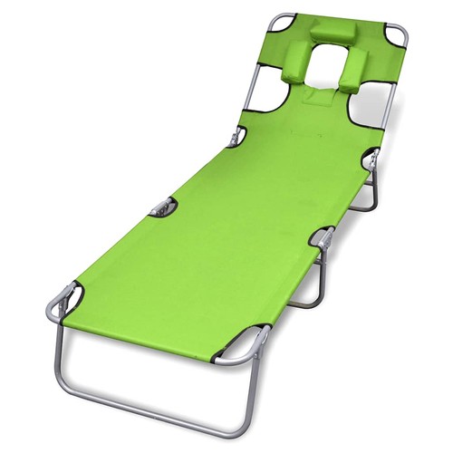 Folding sun lounger with head - sun,