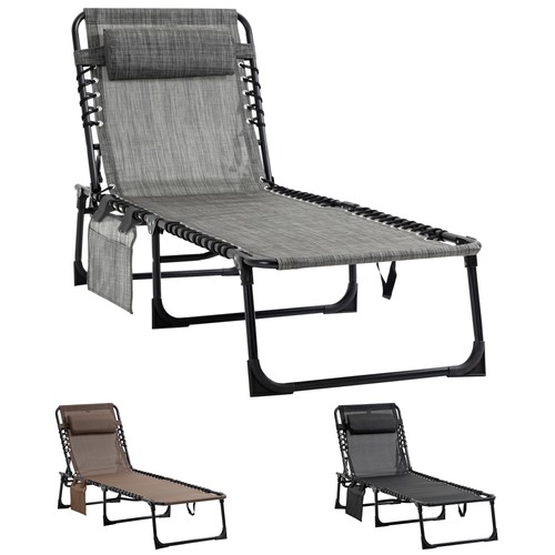Outsunny sun lounger - lounger,, folding