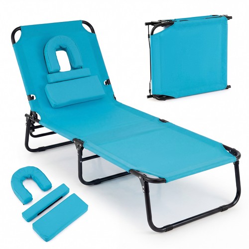 Folding beach sun lounger with - beach,