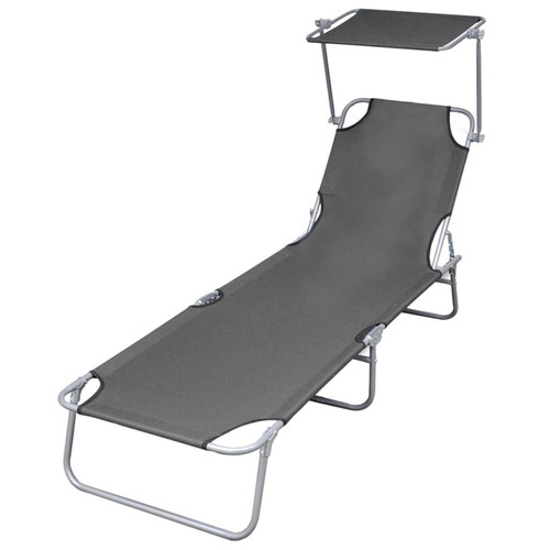 Folding sun lounger - folding, with