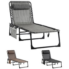 Outsunny Sun Lounger, Folding