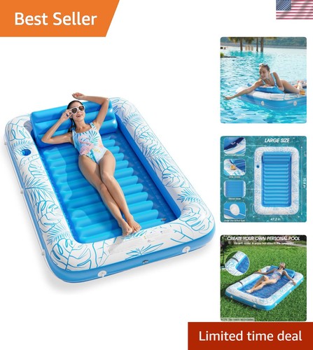 Vinyl inflatable sun lounger - vinyl,