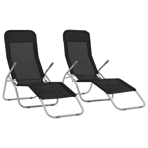 Folding sun loungers pcs - 2,