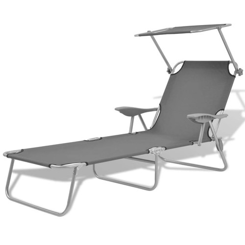 Sun lounger with - with, steel