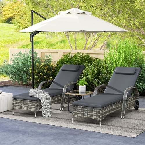 Outdoor rattan reclining - rattan,