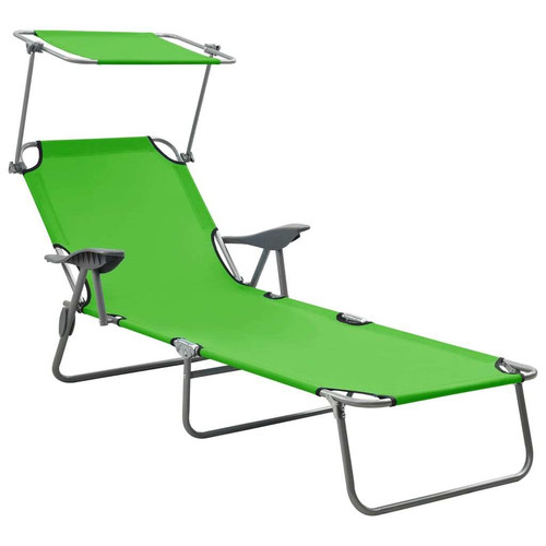 Sun lounger with - lounger, canopy