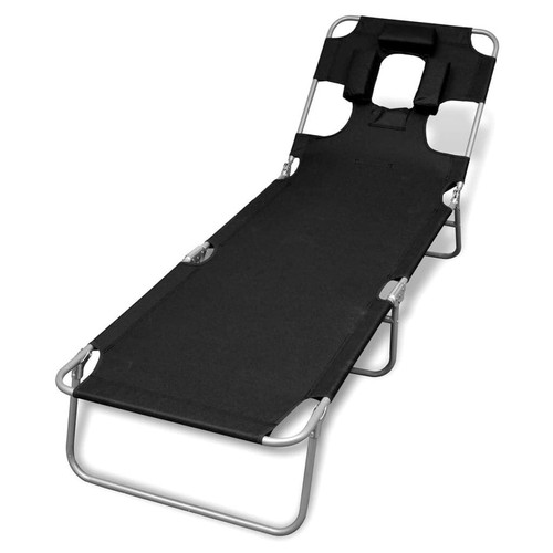 Folding sun lounger with head - sun,
