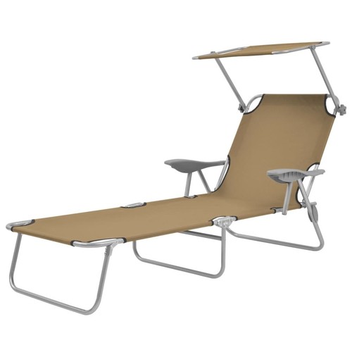 Folding sun lounger with - lounger,