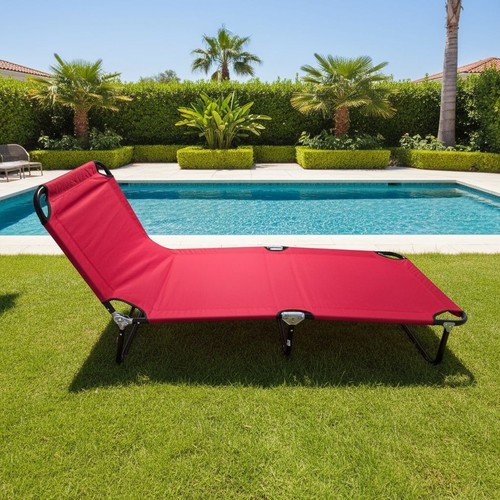 Adjustable red sun - adjustable, lounger