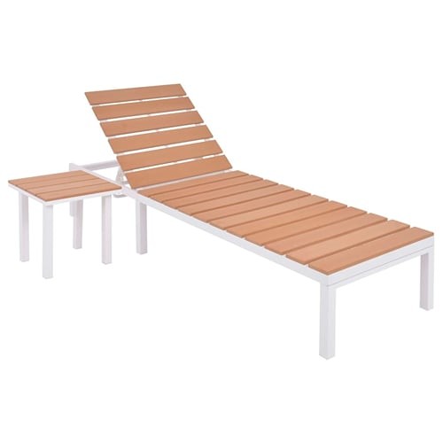 Sun lounger with - with, table