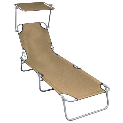 Folding sun lounger with - folding,