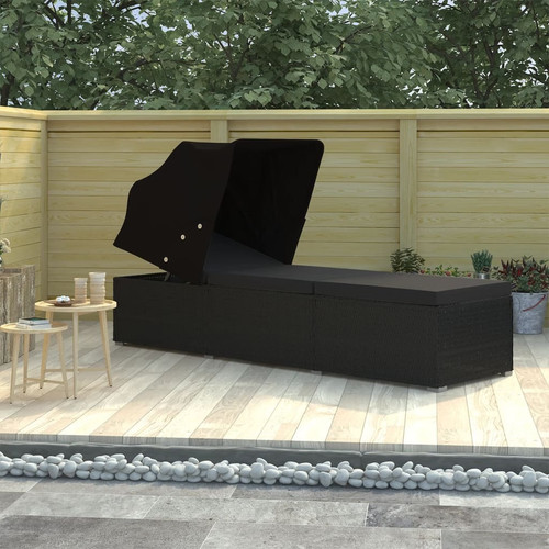 Sun lounger with canopy - with, and