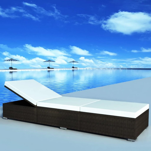 Sun lounger with - with, cushion