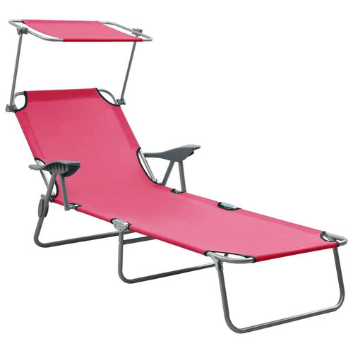 Sun lounger with canopy - with,